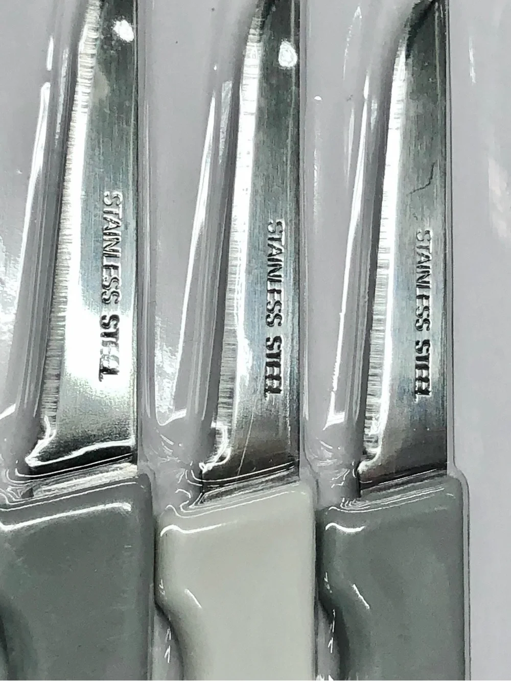 🥑$7🥑 NEW HAVENSTAY 4 Paring Knives Stainless Steel Gray White